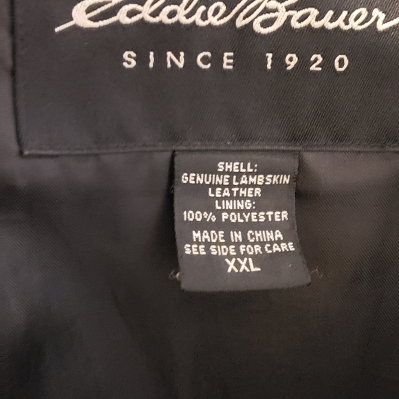 Eddie Bauer Lambskin Leather Bomber Jacket/Coat - Picture 6 of 6